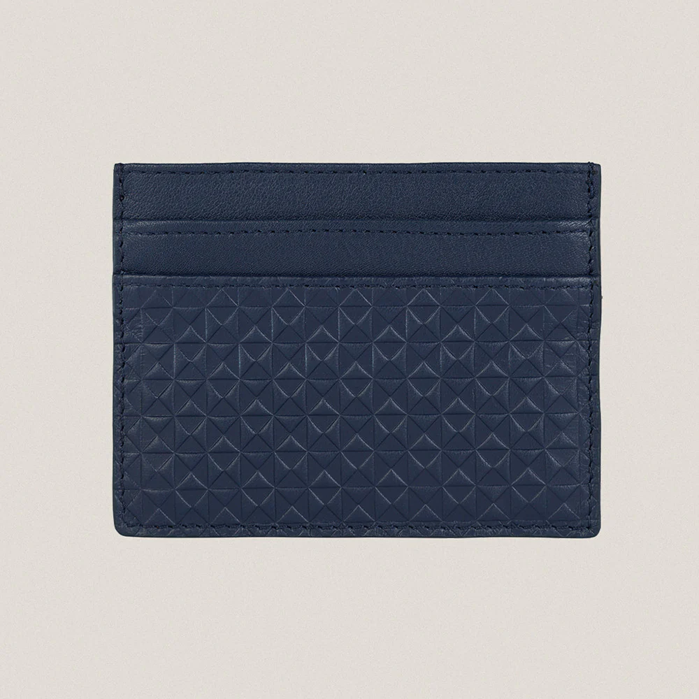Blue Geo Man Credit Card Holder