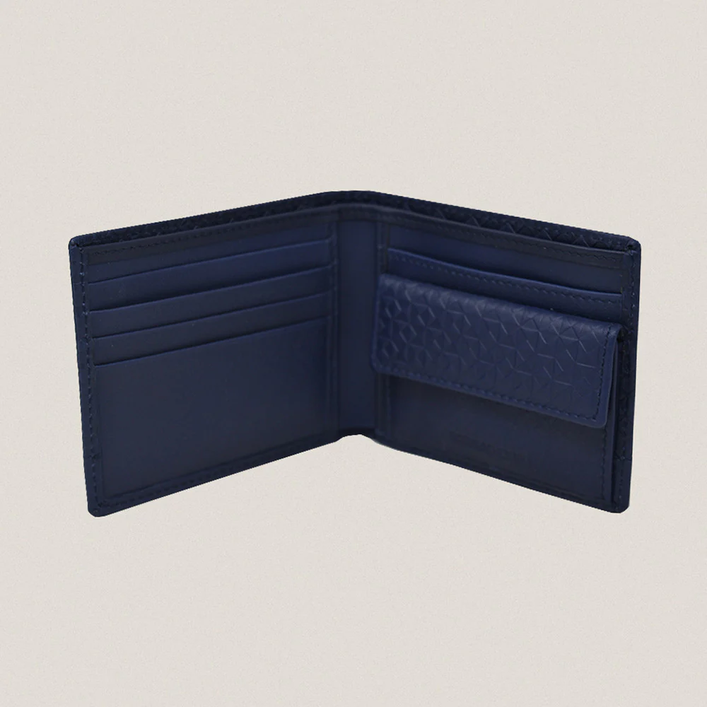 Blue Geo Wallet with Coin Purse - Image 3