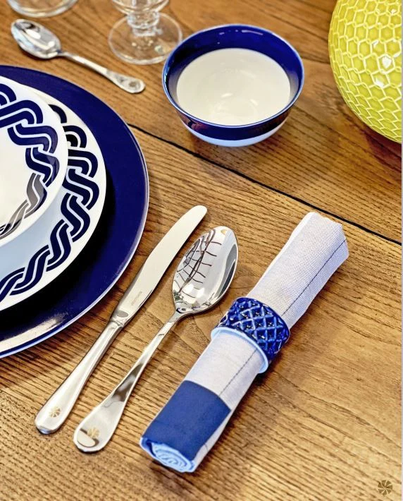 Blue Portomarínico Napkin Ring Pack 4 services - Image 2