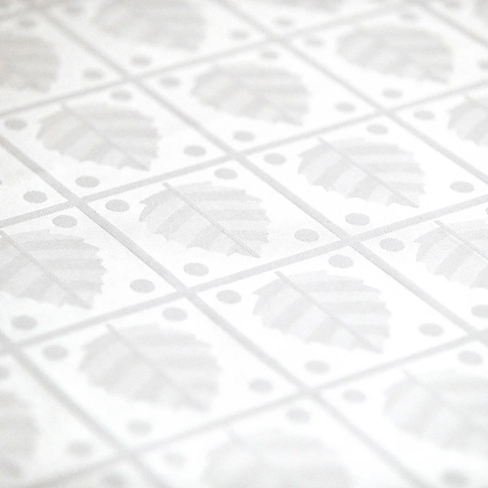F73 White Tablecloth 6 services (180x200) - Image 2