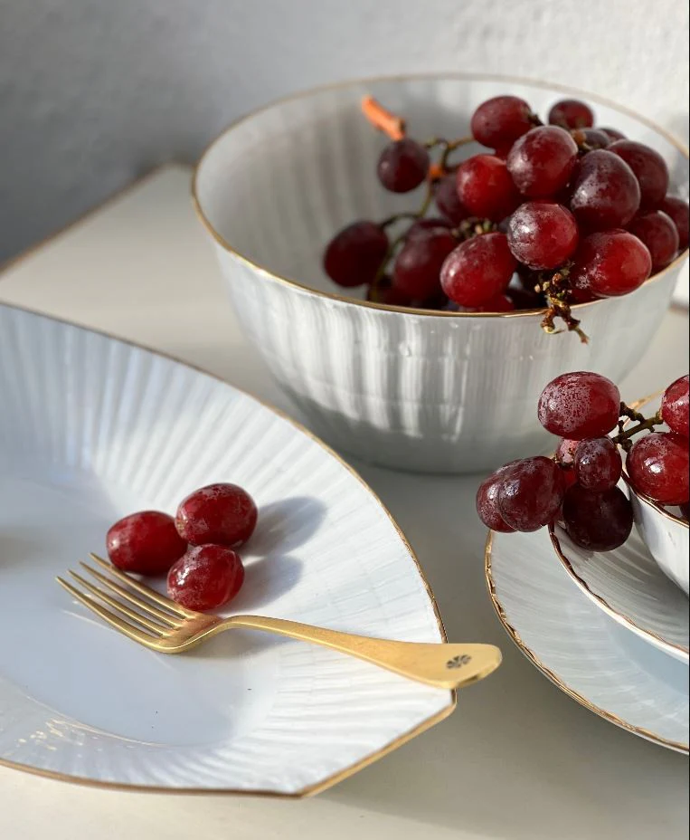 Oval Platter S Cuncha Gold Edge - Image 3