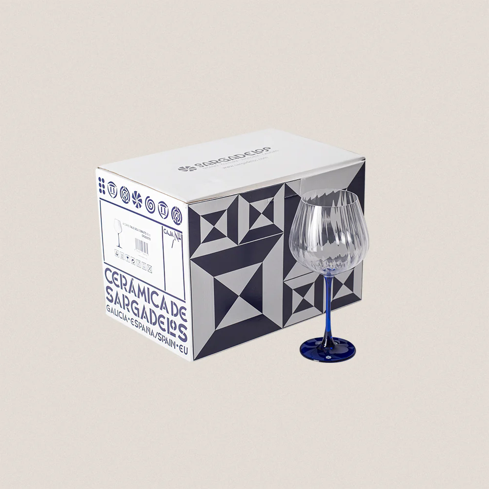 Pack 6 copas tallo azul cobalto - Image 5
