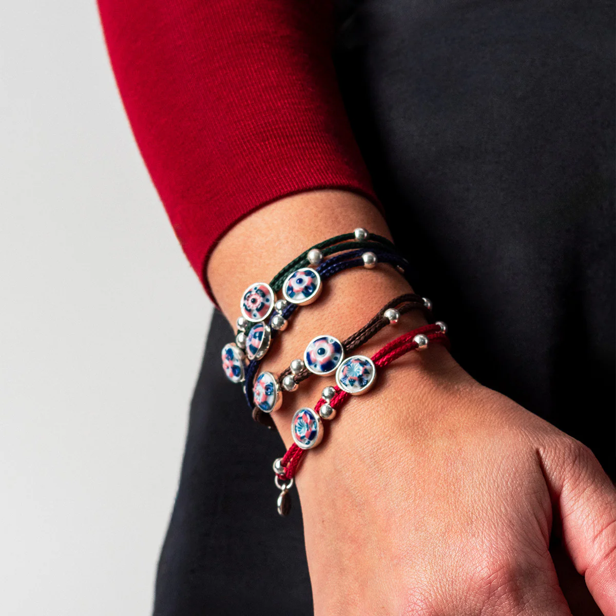 Red Leather Bracelet - Image 2