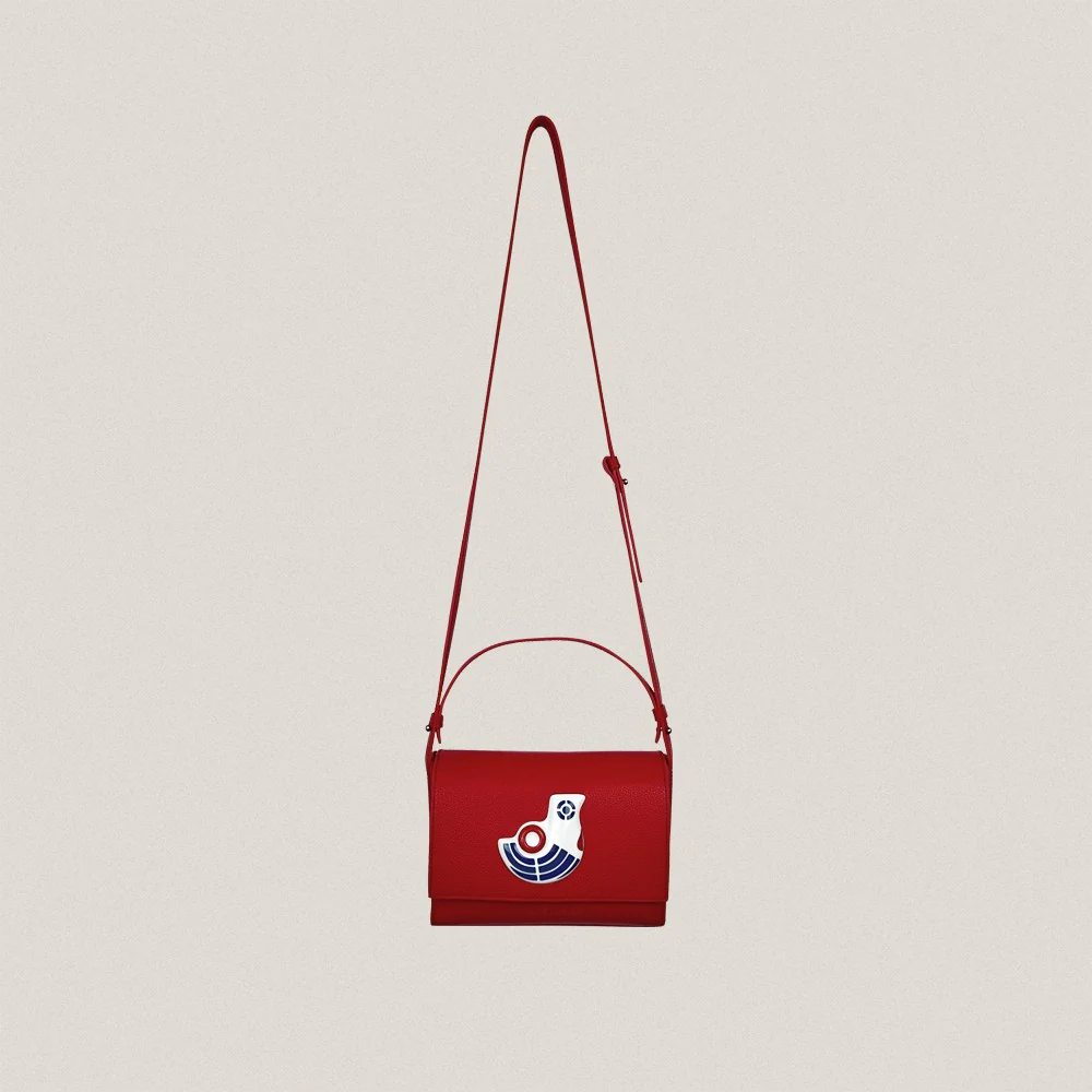 S Red Galos Flap Bag - Image 6