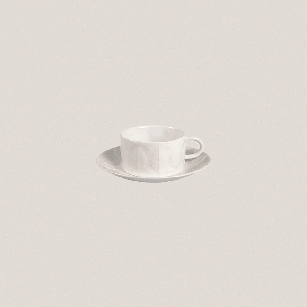 Tea Cup And Saucer F 73 White